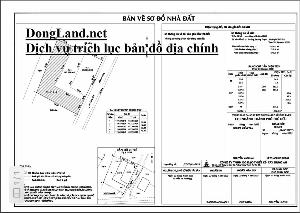 Dịch vụ trích lục bản đồ nhà đất, sơ đồ vị trí nhà đất